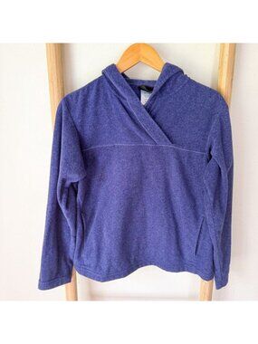 Patagonia Synchilla Fleece Hoodie Purple Pullover Womens Small USA Made